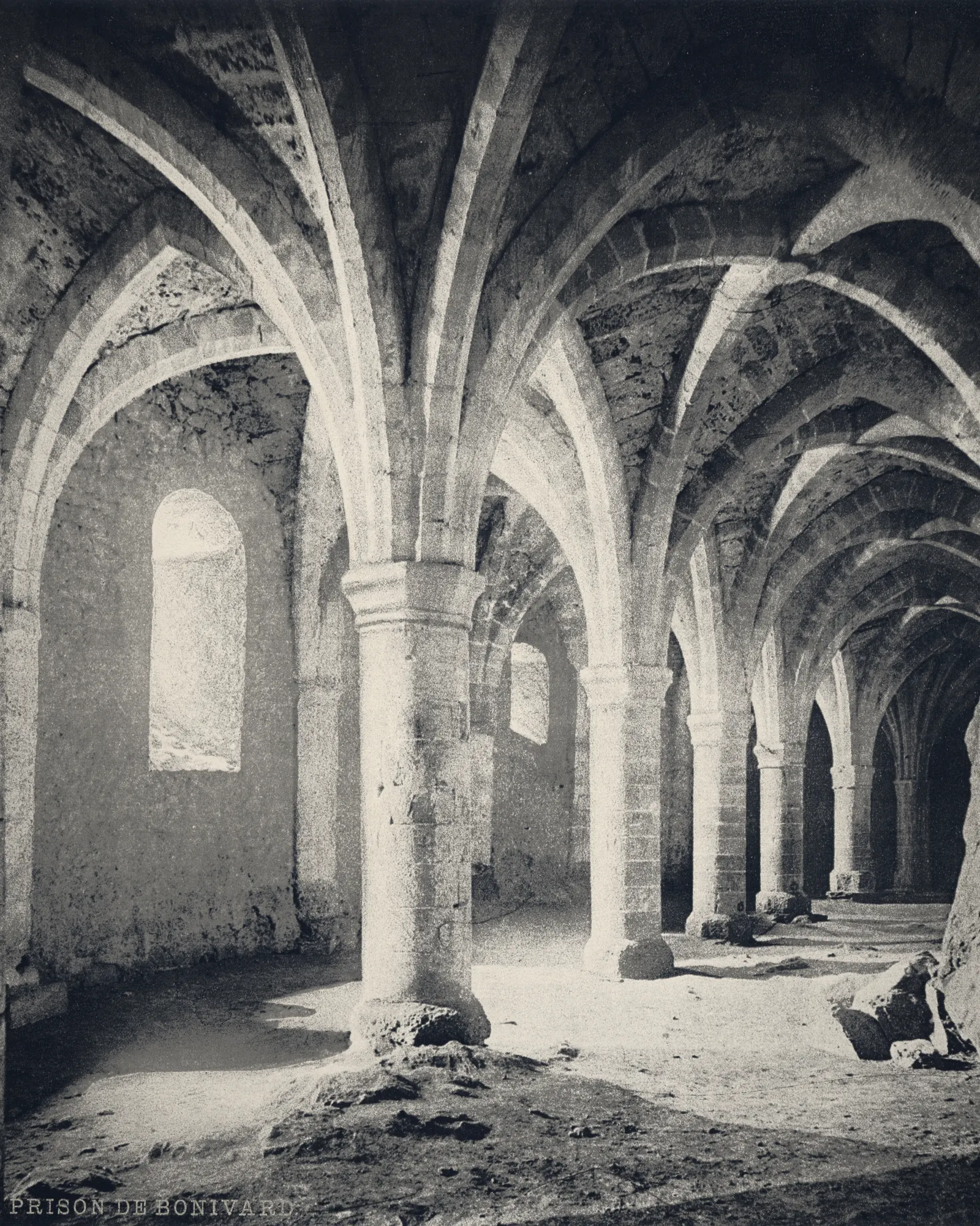 A vaulted stone undercroft